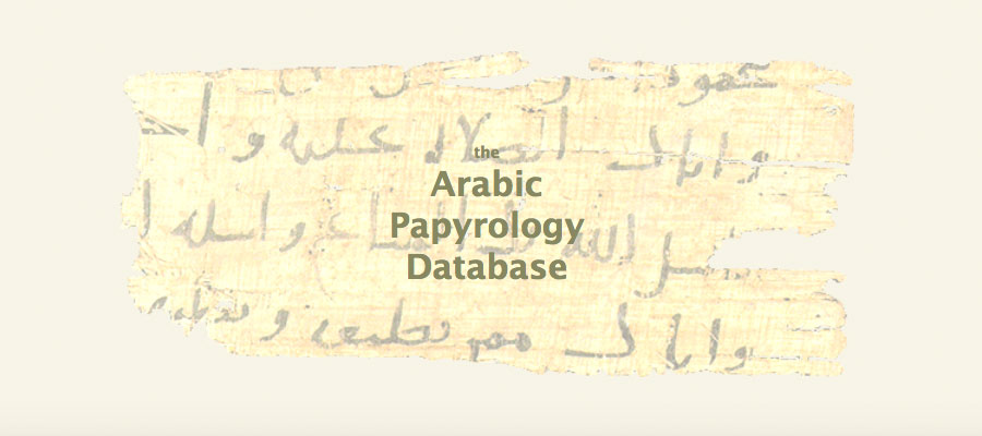 The Arabic Papyrology Database image