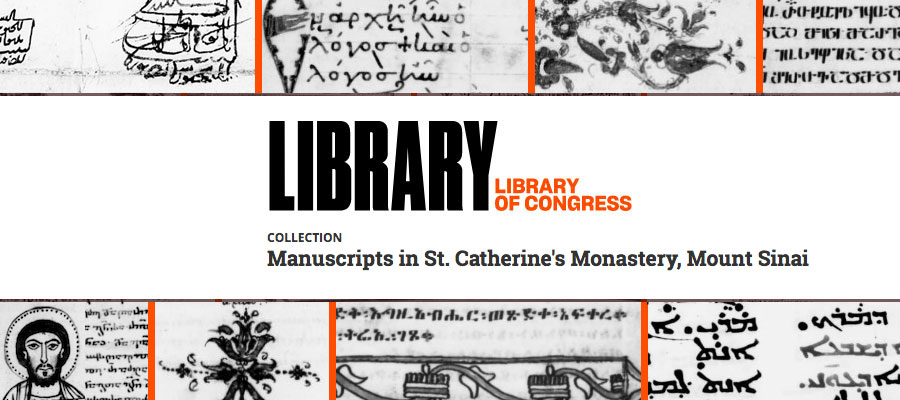 Manuscripts in St. Catherine’s Monastery, Mount Sinai, Library of Congress image