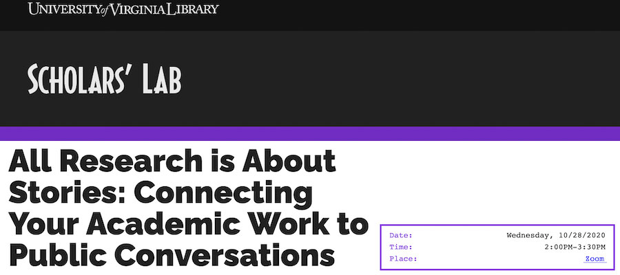 All Research is About Stories: Connecting Your Academic Work to Public Conversations lead image