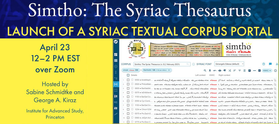 Simtho: The Syriac Thesaurus Launch lead image