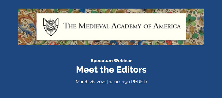 Speculum Webinar: Meet the Editors lead image