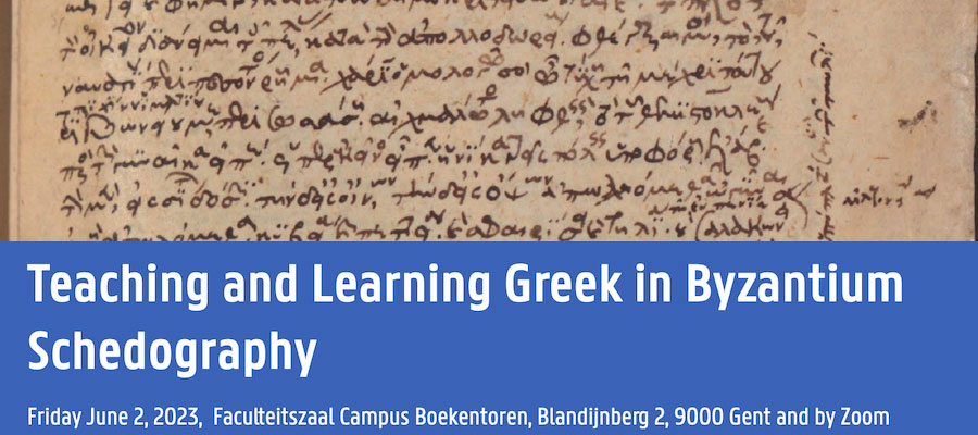 Teaching and Learning Greek in Byzantium: Schedography lead image