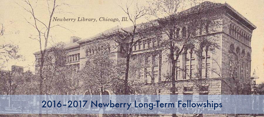 2016–2017 Newberry Long-Term Fellowships lead image