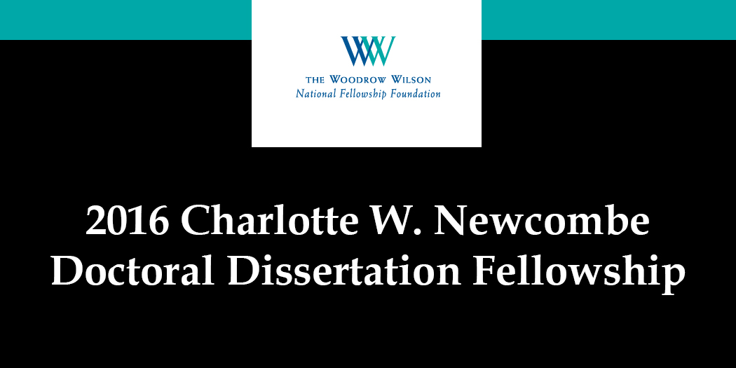 2016 Charlotte W. Newcombe Doctoral Dissertation Fellowship lead image