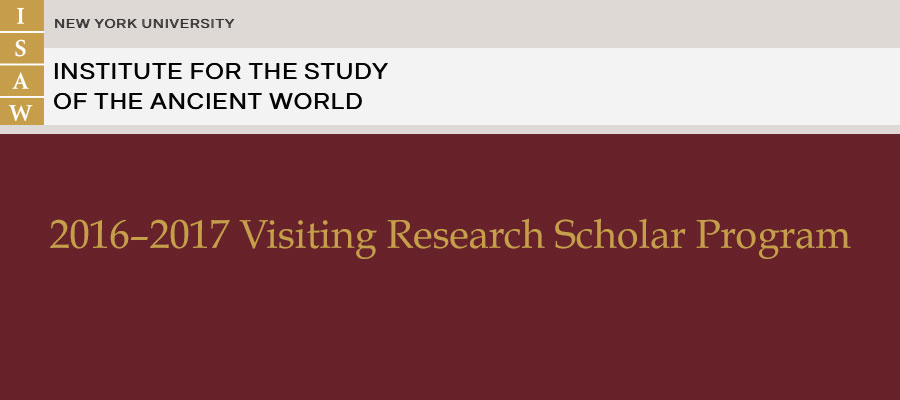 2016–2017 ISAW Visiting Research Scholar Program lead image