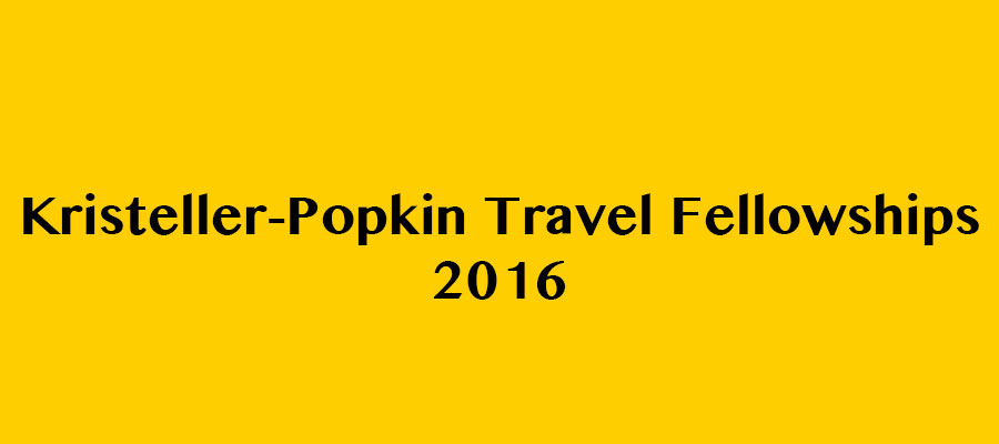 Kristeller-Popkin Travel Fellowships 2016 lead image