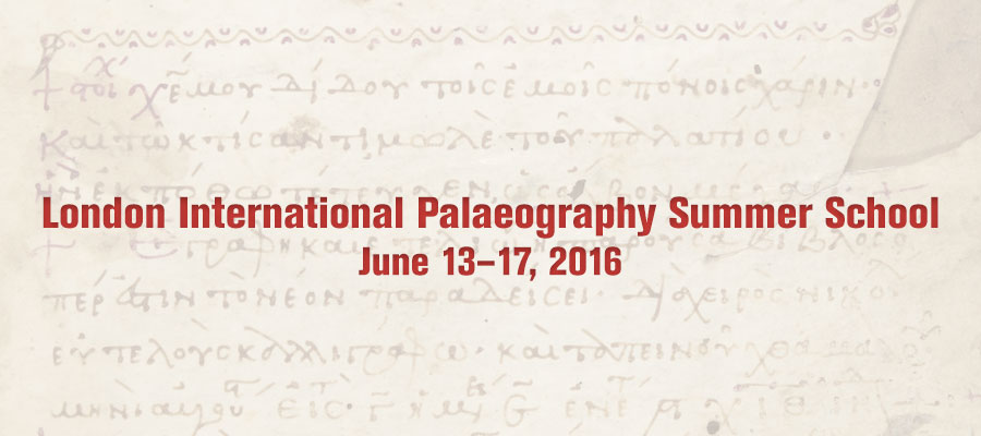 London International Palaeography Summer School 2016 lead image