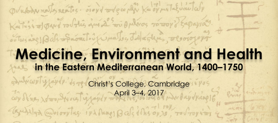 Medicine, Environment and Health in the Eastern Mediterranean World, 1400–1750 lead image