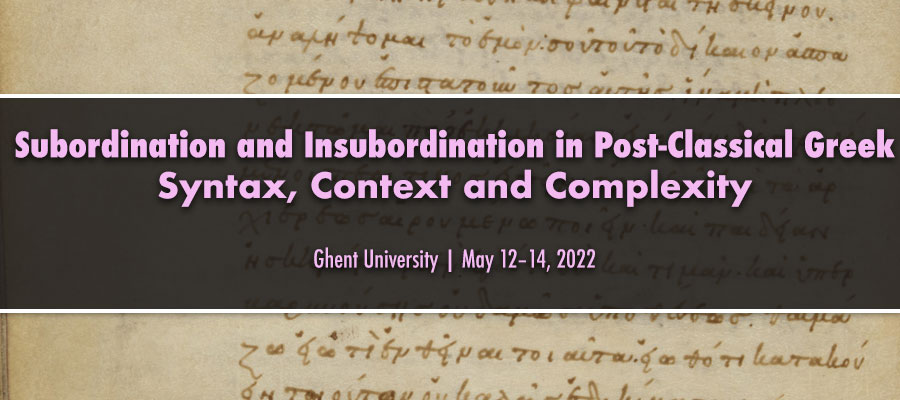 Subordination and Insubordination in Post-Classical Greek: Syntax, Context and Complexity lead image