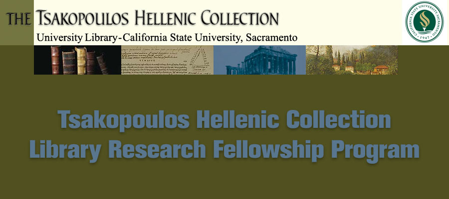 Tsakopoulos Hellenic Collection Library Research Fellowship Program, 2017–2018 lead image