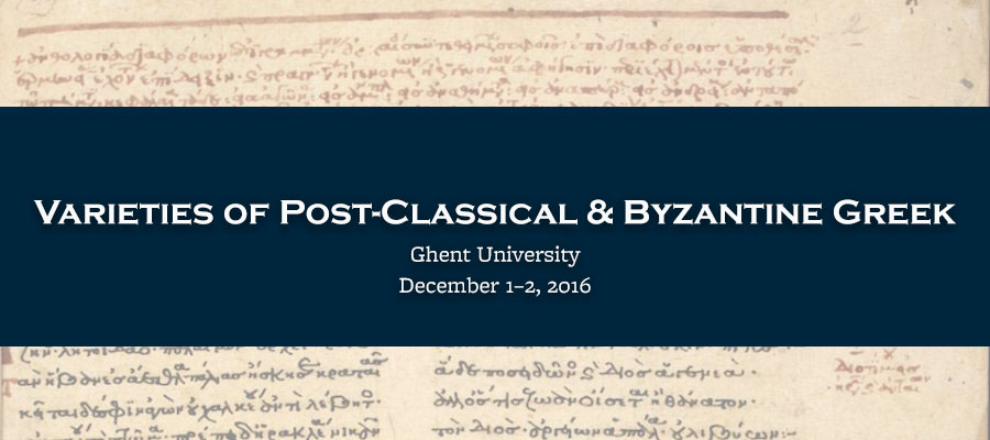 Varieties of Post-Classical and Byzantine Greek lead image