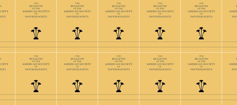 New Issue of Bulletin of the American Society of Papyrologists (2018) lead image