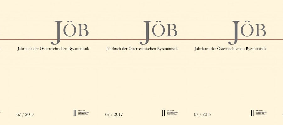 New Issue of Jahrbuch der Österreichischen Byzantinistik (2017) lead image