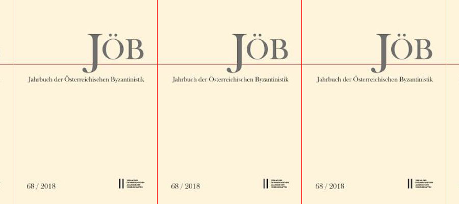 New Issue of Jahrbuch der Österreichischen Byzantinistik (2018) lead image