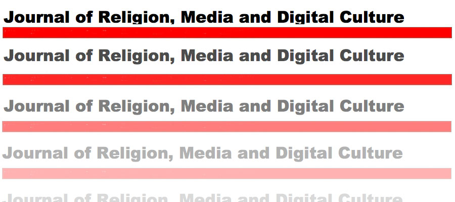 New Issue of Journal of Religion, Media and Digital Culture lead image