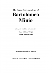 The Greek Correspondence of Bartolomeo Minio Volume II: Dispacci from Candia lead image