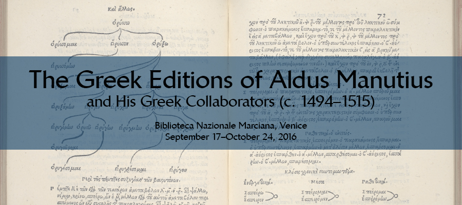 The Greek Editions of Aldus Manutius and His Greek Collaborators lead image