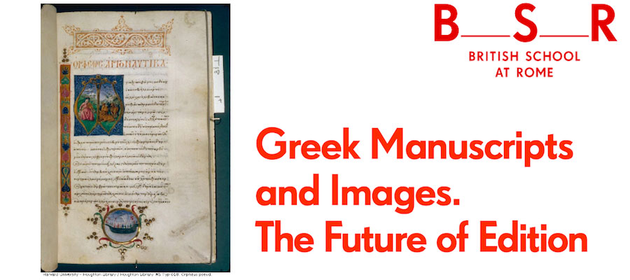 Greek Manuscripts and Images. The Future of Editions lead image